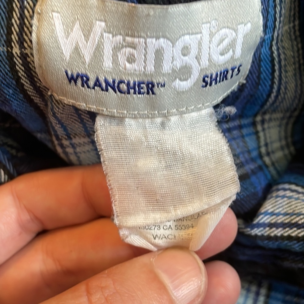 Wrangler vintage Wrancher pearl snap flannel shirt size medium - Picture 8 of 9